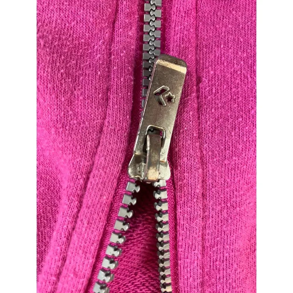 Converse Girls L 12-13 Pink Chuck Taylor Full Zip Hoodie Logo Sweatshirt